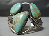 One Of The Best Vintage Native American Navajo Royston Turquoise Sterling Silver Bracelet Old-Nativo Arts