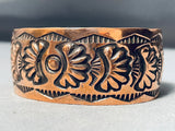 Native American Heavy Navajo Precise Hand Detailed Copper Bracelet Cuff-Nativo Arts