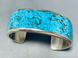 Fascinating Native American Navajo Blue Diamond Turquoise Sterling Silver Bracelet-Nativo Arts