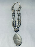 Museum Vintage Native American Navajo Morenci Turquoise Sterling Silver Necklace-Nativo Arts