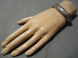 Detailed!! Vintage Navajo Sterling Silver Native American Bracelet Old-Nativo Arts