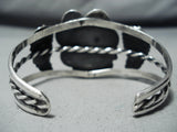 Remarkable Navajo Kingman Turquoise Sterling Silver Bracelet Native American-Nativo Arts