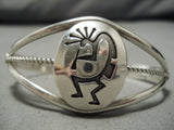 Rare Vintage Native American Navajo Tom Sam Sterling Silver Kokopelli Sterling Silver Bracelet-Nativo Arts