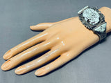 Very Vintage Old Deposit Vintage Native American Navajo #8 Turquoise Sterling Silver Bracelet-Nativo Arts