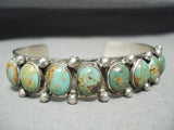 Rare Signed Vintage Native American Navajo Royston Turquoise Sterling Silver Bracelet-Nativo Arts
