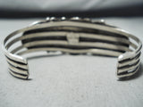Signed Vintage Native American Navajo Royston Turquoise Sterling Silver Bracelet Old-Nativo Arts