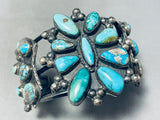 Museum Quality Vintage Native American Navajo Turquoise Cluster Bracelet Old-Nativo Arts