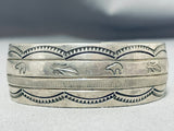 Fan Platero Vintage Native American Navajo Hand Forged Sterling Silver Bracelet-Nativo Arts