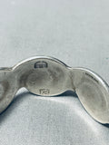 Most Famous Native American Navajo Artist- Vintage Native American Navajo Kenneth Begay Sterling Silver Bracelet-Nativo Arts
