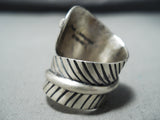 Signed Vintage Navajo Native American Sleeping Beauty Sterling Silver Ring-Nativo Arts