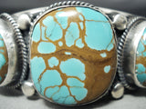 Important Female Artist Native American Navajo #8 Turquoise Sterling Silver Bracelet-Nativo Arts