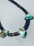 Incredible Vintage Native American Navajo Royston Turquoise Sterling Silver Choker Necklace-Nativo Arts
