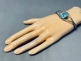 Wonderful Vintage Native American Navajo Sleeping Beauty Turquoise Sterling Silver Bracelet-Nativo Arts