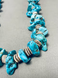 Native American Traditional Vintage Santo Domingo Old Kingman Turquoise Heishi Necklace-Nativo Arts