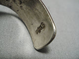 Very Important Vintage Native American Navajo Uita6 Royston Turquoise Ingot Silver Bracelet Old-Nativo Arts