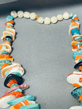 Native American 428 Gram Most Unique Vintage Santo Domingo Jacla Turquoise Necklace Old-Nativo Arts