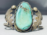 Earlier Vintage Native American Navajo Royston Turquoise Sterling Silver Bracelet Cuff-Nativo Arts