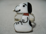 Remarkable Zuni Native American Inlay Sterling Silver Native American Ring-Nativo Arts