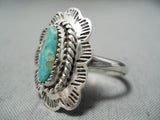 Dazzling Native American Navajo Royston Turquoise Sterling Silver Ring-Nativo Arts