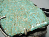 One Of The Largest Royston Turquoise Vintage Native American Navajo Sterling Silver Bolo-Nativo Arts