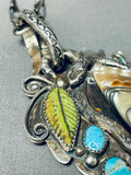 Rare Vintage Francisco Gomez Turquoise Sterling Silver Snake Necklace-Nativo Arts