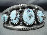 One Of The Finest Ever Native American Navajo Dry Creek Turquoise Sterling Silver Bracelet-Nativo Arts