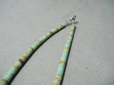 Native American One Of The Longest Vintage Santo Domingo Royston Turquoise Heishi Necklace-Nativo Arts