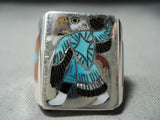 Noteworthy Vintage Zuni Turquoise Sterling Silver Ring Native American Old-Nativo Arts