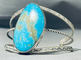 Astonishing San Felipe Kingman Turquoise Sterling Silver Large Bracelet-Nativo Arts