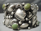 Huge Vintage Native American Navajo Royston Turquoise Repoussed Sterling Silver Bracelet-Nativo Arts