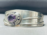 Native American Important Vintage Cochiti Amethyst Sterling Silver Bracelet-Nativo Arts