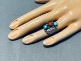 Sweet Vintage Native American Navajo Turquoise Sterling Silver Ringold-Nativo Arts