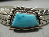 Quality Harry Martinez Vintage Native American Navajo Sterling Silver Turquoise Bracelet Old-Nativo Arts