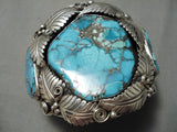 Native American Best Vintage Francisco Gomez Turquoise Sterling Silver Leaf Bracelet-Nativo Arts