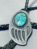 Alvin Boy Vintage Native American Navajo Royston Turquoise Sterling Silver Bolo Signed-Nativo Arts