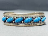 Ray Begay Vintage Native American Navajo Denim Lapis Sterling Silver Bracelet-Nativo Arts