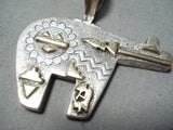Fabulous Vintage Navajo Sterling Silver & 14k Gold Necklace Native American Old-Nativo Arts
