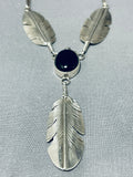 Important Vintage Native American Navajo Sterling Silver Feather Necklace-Nativo Arts