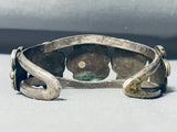 Royston Turquoise Plus Flowers Equal Incredible Vintage Native American Navajo Bracelet-Nativo Arts