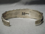 Magnificent Vintage Native American Navajo Sterling Silver Swirl Garden Turquoise Bracelet-Nativo Arts