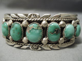 Museum Vintage Native American Navajo Damale Turquoise Sterling Silver Bracelet Old-Nativo Arts