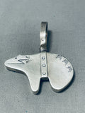 Captivating Vintage Native American Navajo Sterling Silver Bear Pendant-Nativo Arts