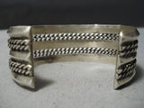 Superlative Vintage Navajo Sterling Silver Bracelet Old Native American-Nativo Arts