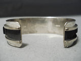 Quality Vintage Native American Navajo Turquoise Lapis Sterling Silver Bracelet Cuff-Nativo Arts