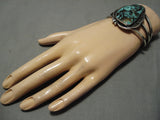 Incredible!! Vintage Native American Navajo Royston Turquoise Sterling Silver Bracelet Old-Nativo Arts