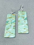 Native American Enormous Santo Domingo Turquoise Slab Pendant Earrings-Nativo Arts