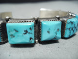 Spectacular Vintage Native American Navajo Sleeping Beauty Turquoise Sterling Silver Bracelet-Nativo Arts