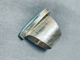 Amazing Native American Navajo Old Kingman Turquoise Sterling Silver Ring-Nativo Arts