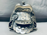 Most Detailed Native American Navajo Sterling Silver Handmade Saddle Bracelet Cuff-Nativo Arts