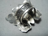 Picturesque Navajo #8 Turquoise Mine Sterling Silver Ring Native American-Nativo Arts